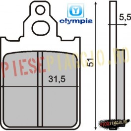 Placute frana Piaggio Skipper 125-150/Quartz 50 (Olympia)