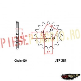 Pinion fata Z17 420 - JTF253