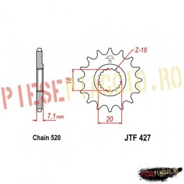Pinion fata racing Z12 520 - JTF427