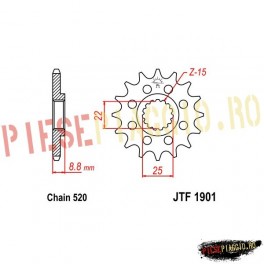 Pinion fata racing Z13 520 - JTF1901