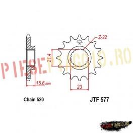 Pinion fata Z14 520 - JTF577