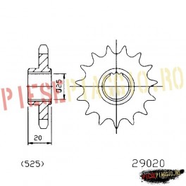 Pinion fata Z15 525 - 29020 (Esjot)