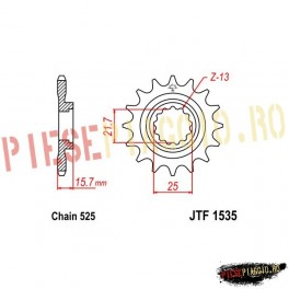 Pinion fata Z15 525 - JTF1535