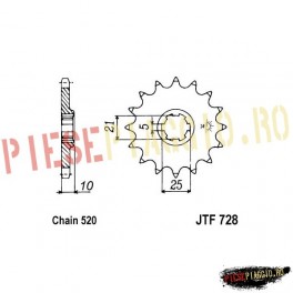 Pinion fata Z16 520 - JTF728