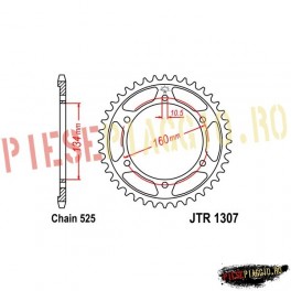 Pinion spate Z45 525 - JTR1307