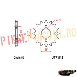 Pinion fata Z14 530 - JTF513